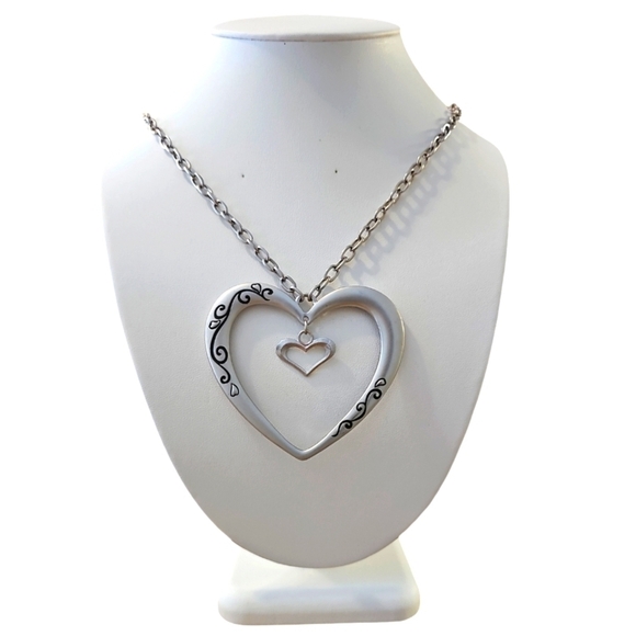 Oversize heart pendant "Friends are angels following you through life" - Picture 1 of 4